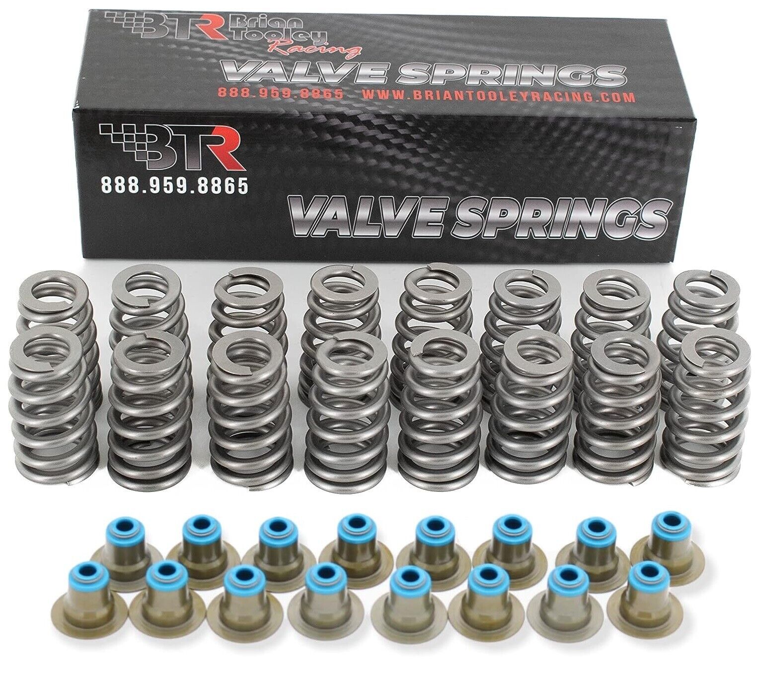 Brian Tooley BTR .560'' Lift LS6 Beehive Valve Springs and Hat Seals 4.8 5.3 5.7