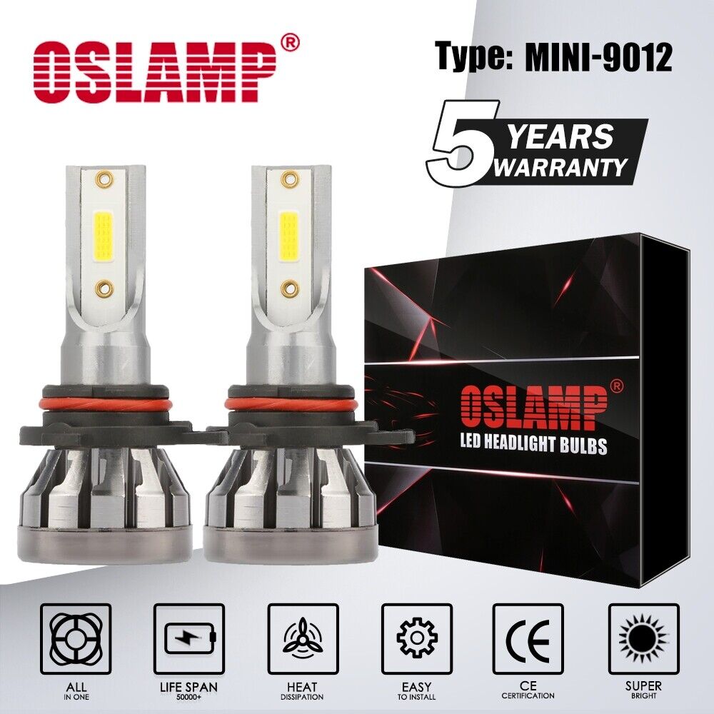 1500W 225000LM 9012 HIR2 LED Headlight Bulbs High Low Beam Kit Mini Super Bright