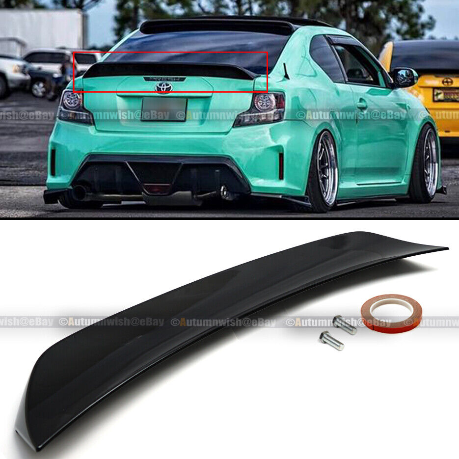 Fit 11- 16 Scion TC RS Style Glossy Painted ABS Plastic Rear Trunk Wing Spoiler