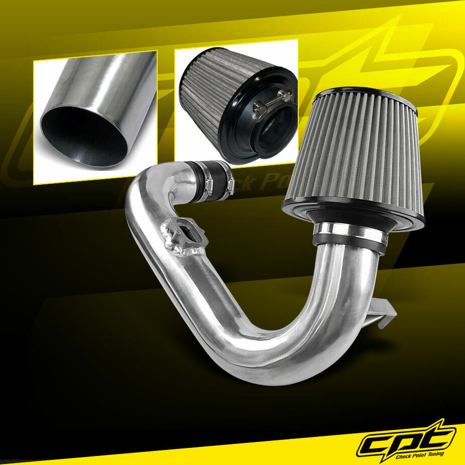 For 12-20 Sonic 1.4L Turbo 4cyl Polish Cold Air Intake + Stainless Air Filter