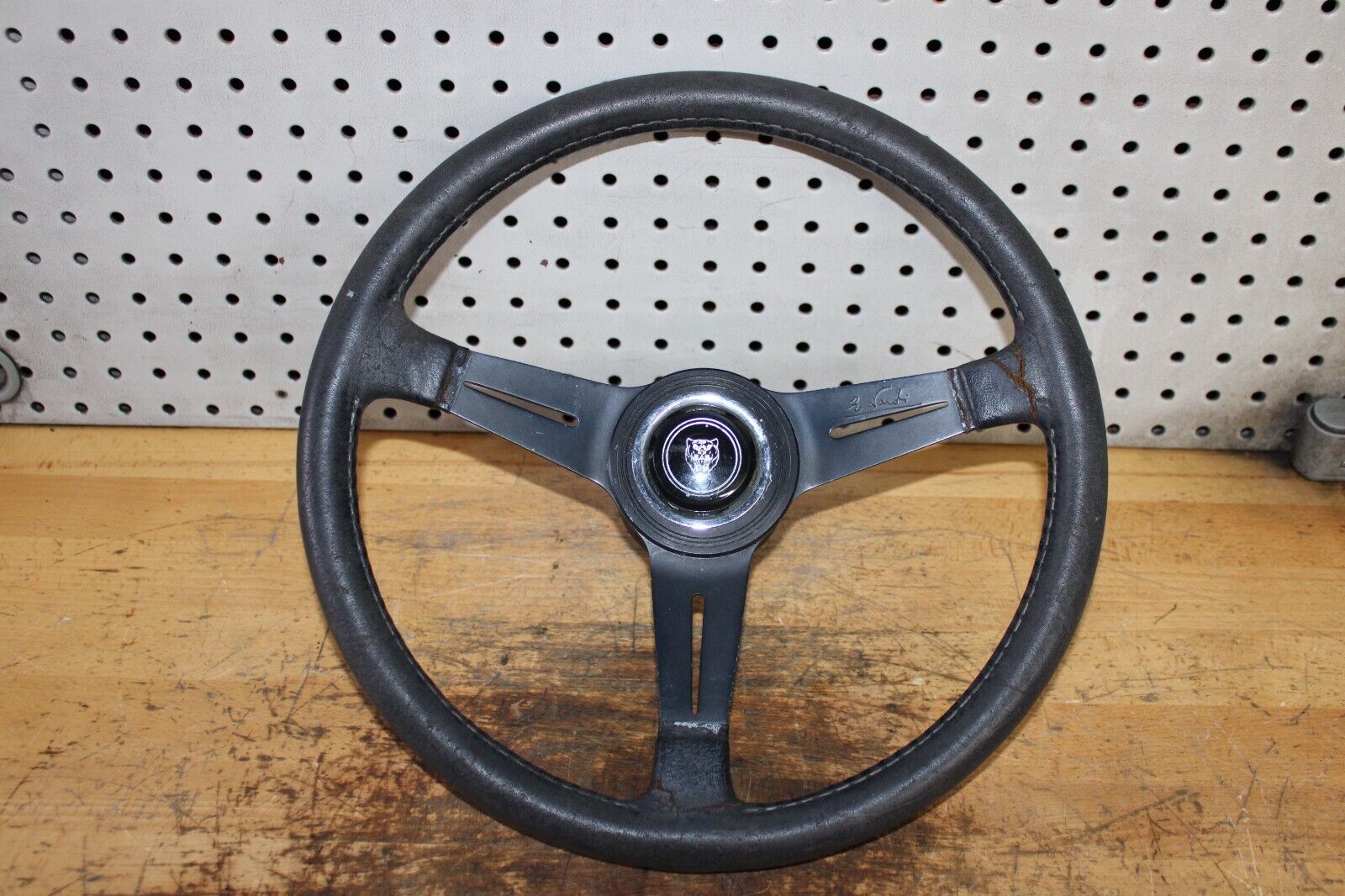 1989 Jaguar XJS Vintage Nardi 3 Spoke Steering Wheel (NEEDS REPAIRS)