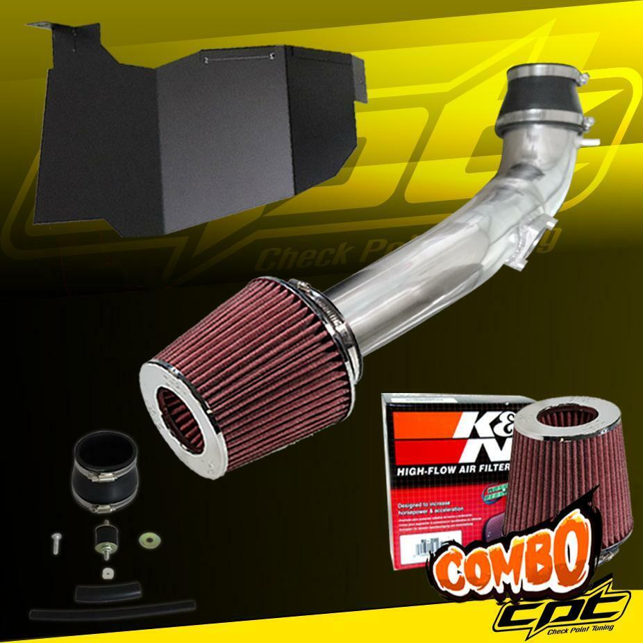 For 16-20 Honda Civic 2.0L Non-Turbo Polish Cold Air Intake + K&N Air Filter