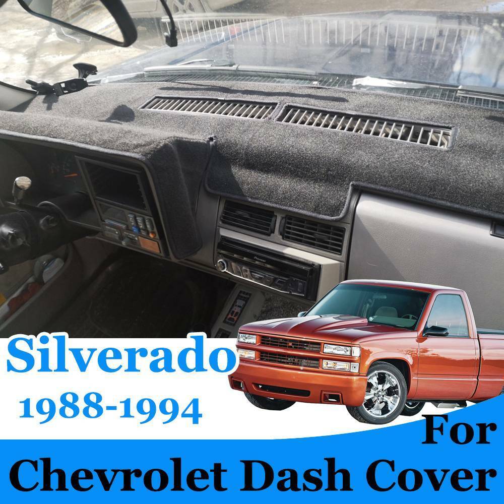 For Chevrolet Silverado Dash Cover Mat Dashmat 1988-1991 1992 1993 1994 Black