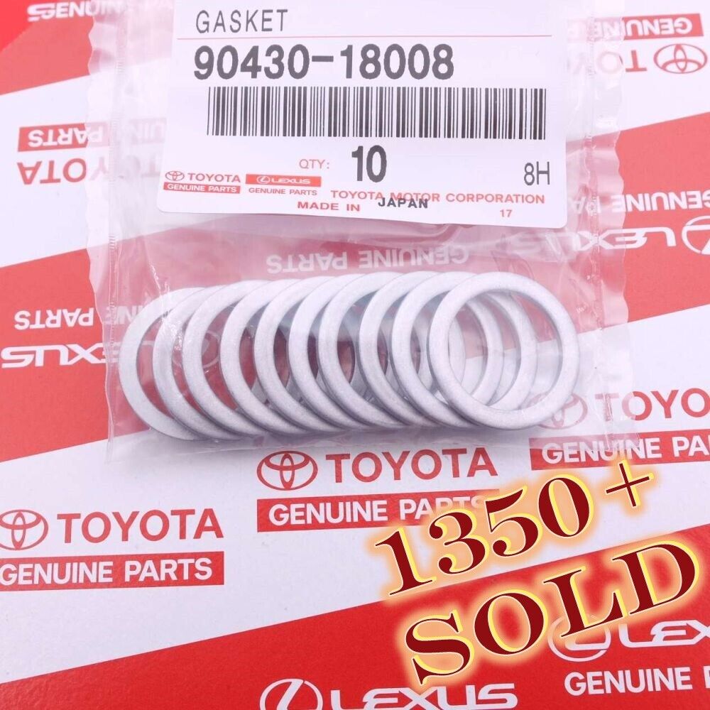 GENUINE Toyota Lexus Transmission Case Plug Gasket 90430-18008  SET of 10