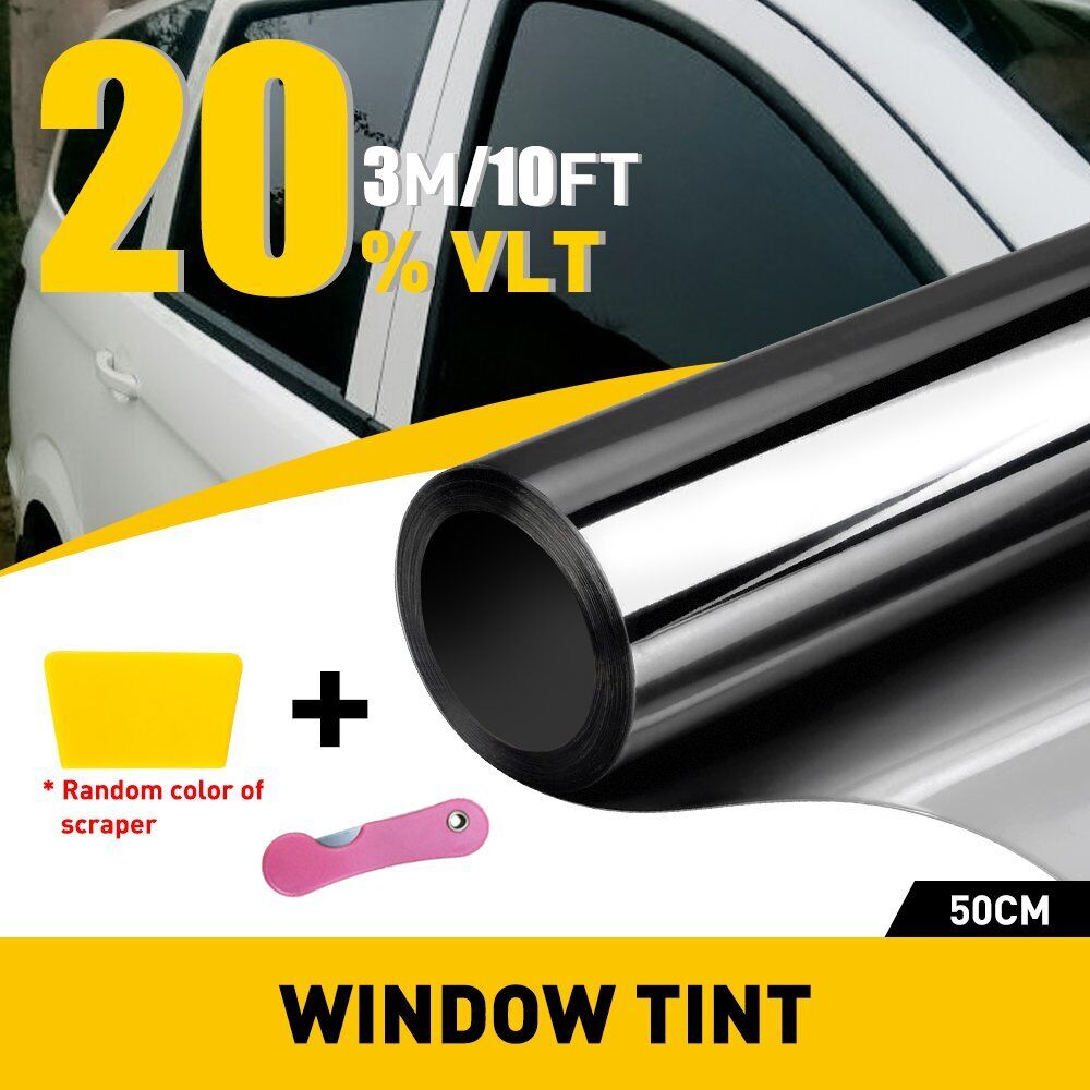 10FT Uncut Roll Window Tint Film 5% VLT 20\