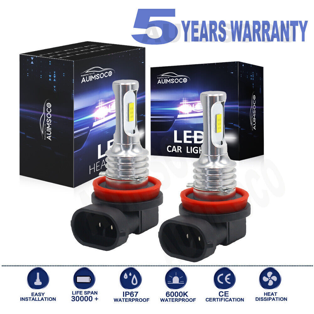 H11 CSP LED Headlight Kit Low BEAM Bulbs 10000K Xenon White Lights 66000LM 100W