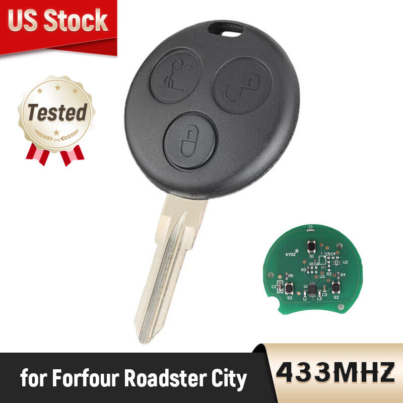 Remote Car Key for Mercedes-Benz Smart Fortwo 1998-2006 Forfour Roadster City