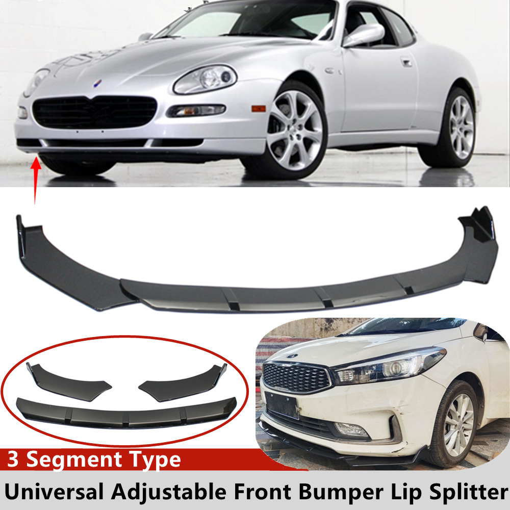 Add-on Universal Fit For Maserati Coupe 02-07 Front Bumper Lip Spoiler Splitter 