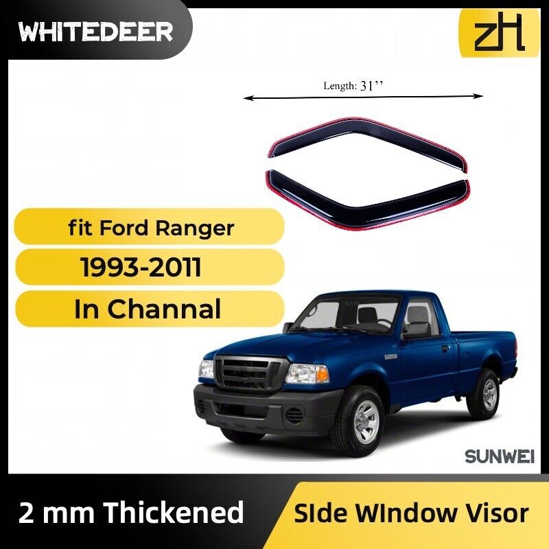 Fits for  93-11 Ford Ranger, 94-10 Mazda B2300/B4000 Window Visor Sun Rain 