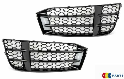 NEW GENUINE AUDI RS5 10-16 FRONT BUMPER LOWER BLACK GRILLE LEFT RIGHT PAIR SET