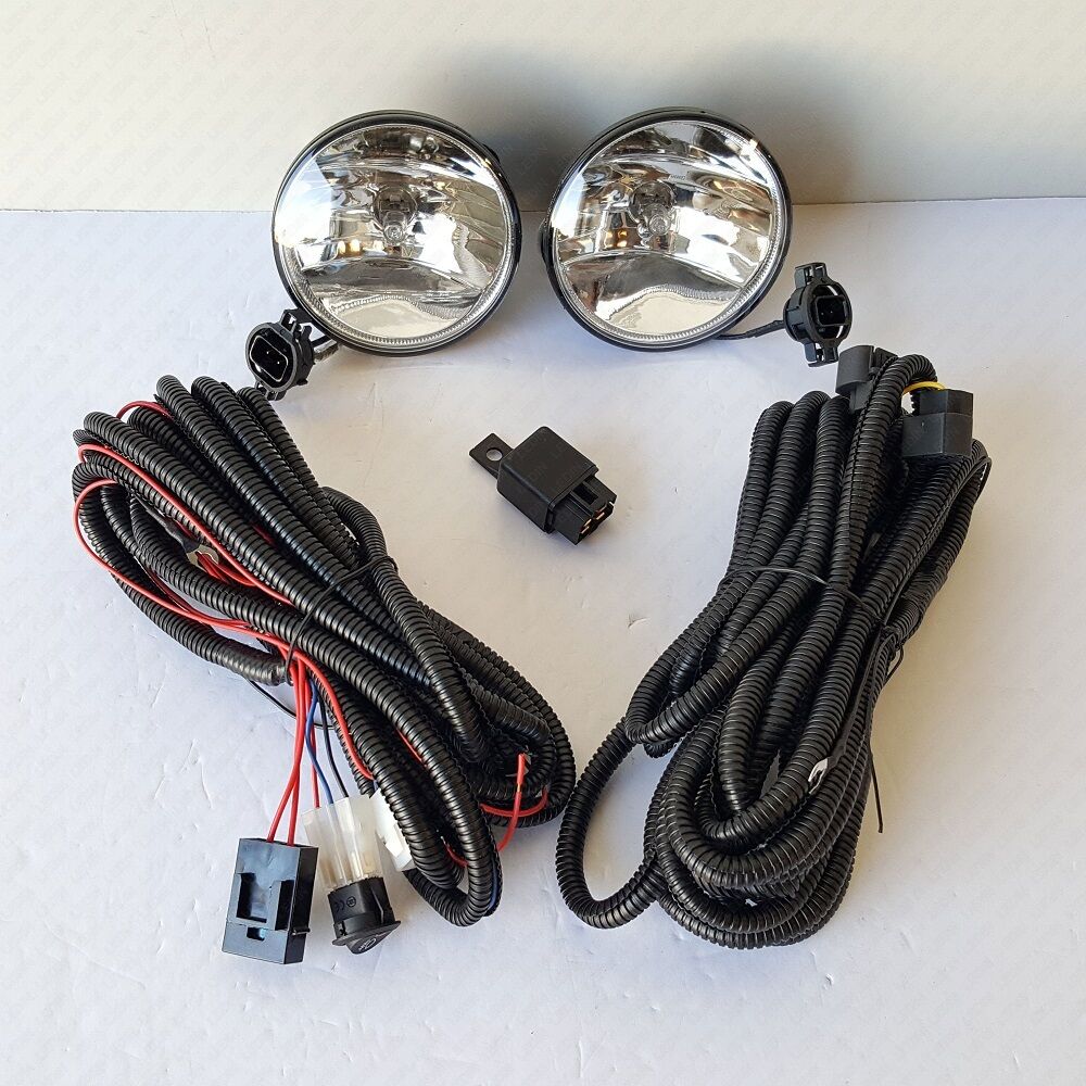 For 2007-2009 Ford Mustang Shelby GT500 Clear Fog Lights Kit with Switch Bulbs