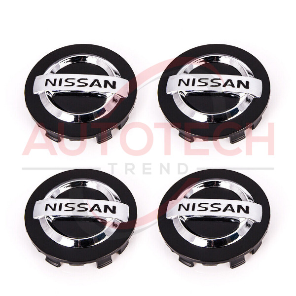 Set of 4 Black Nissan Wheel Center Cap 54mm for Altima Maxima Murano 40343 AU51A