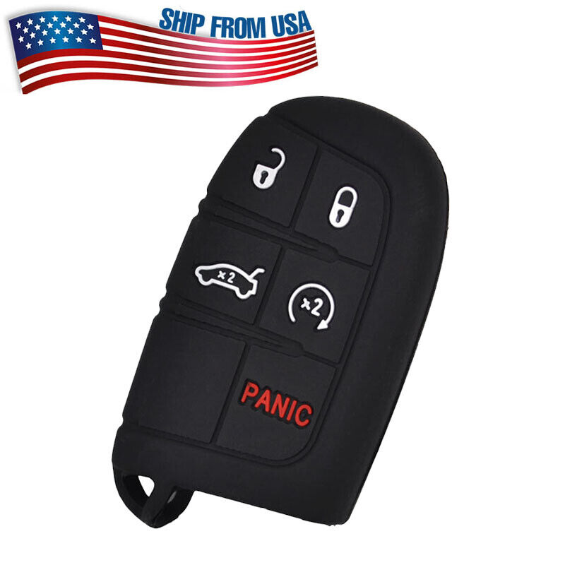 XUKEY Remote Key Fob Cover Case Protector Skin for Jeep Cherokee Dodge Chrysler