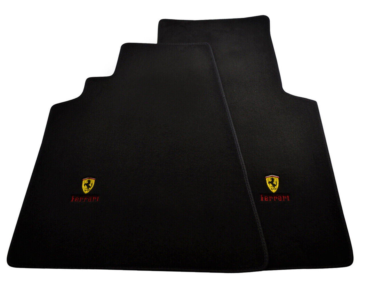 Floor Mats For Ferrari 550 Maranello 96-02 Black Tailored Carpets Ferrari Emblem