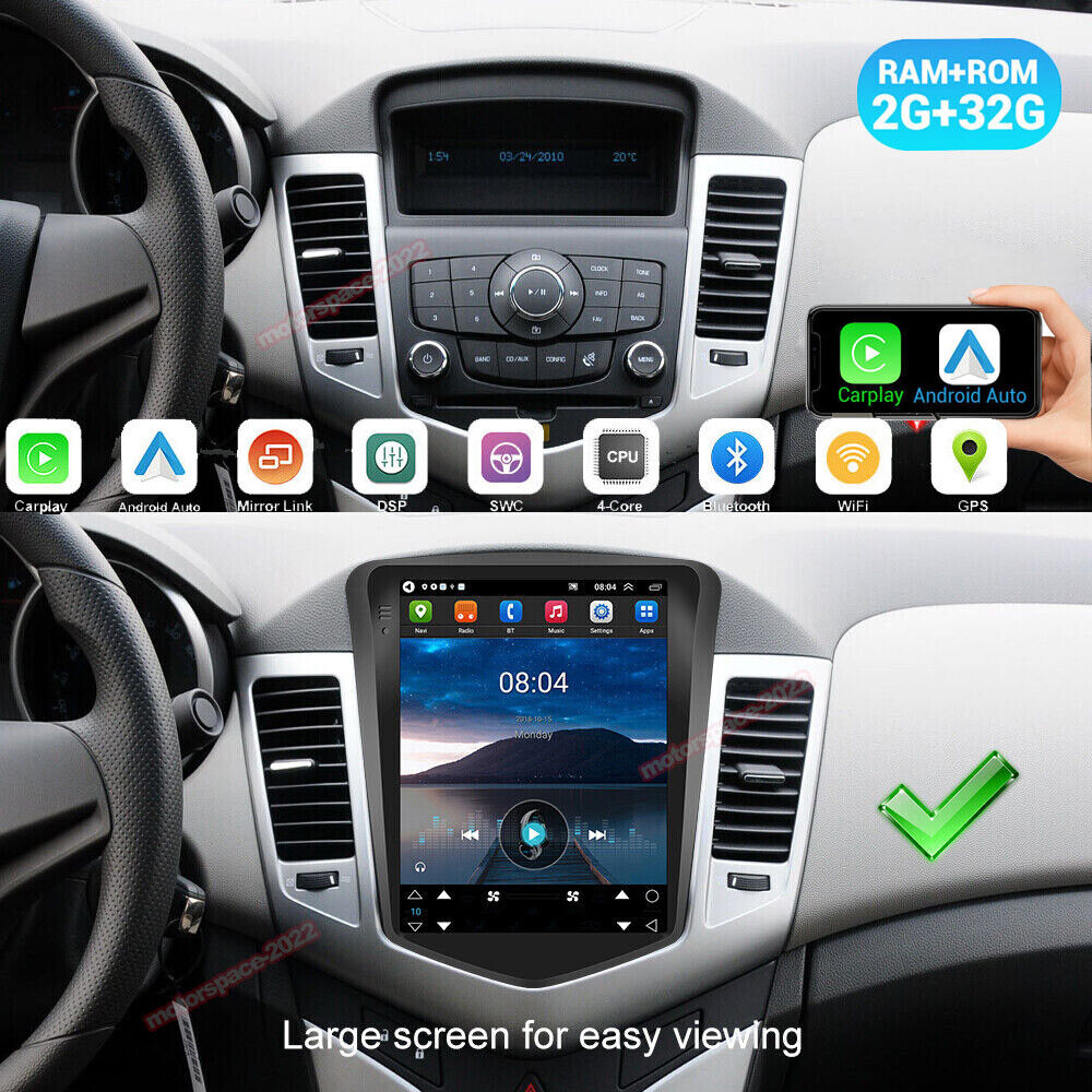 For 2010-15 Chevy Cruze GPS Navi Android 13 Carplay Car Radio Stereo GPS Player