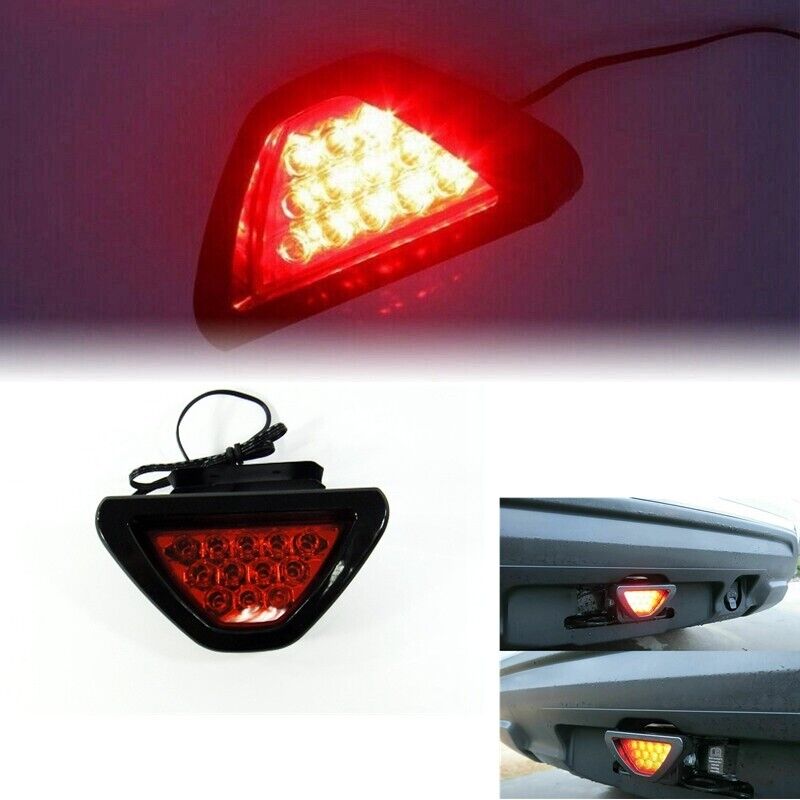 F1 Style 12 LED Rear Tail Brake Stop Light Third Red Strobe Safety Fog DRL Lamp