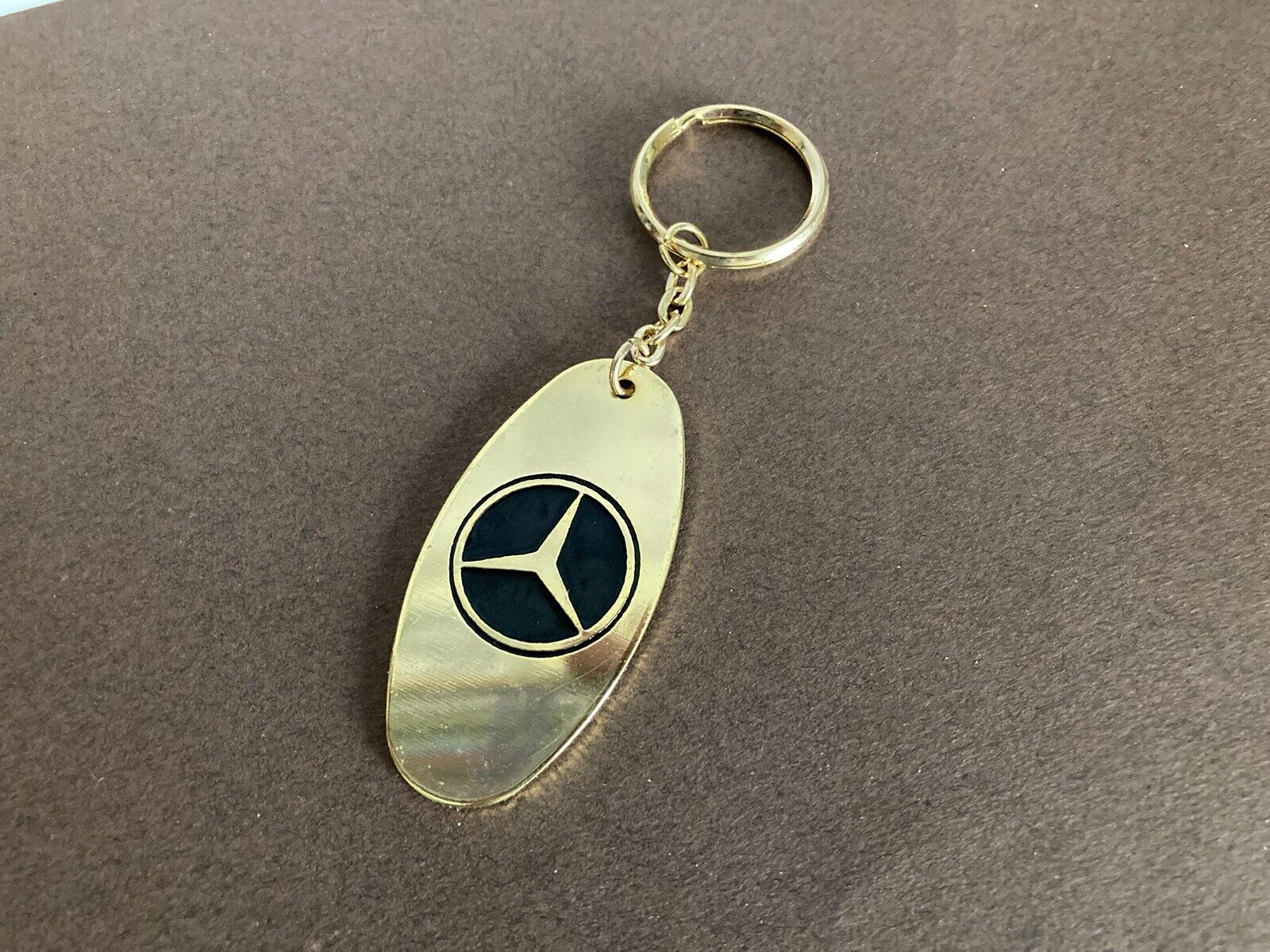 Mercedes-Benz Gold Brass Keychain Keyring Holder
