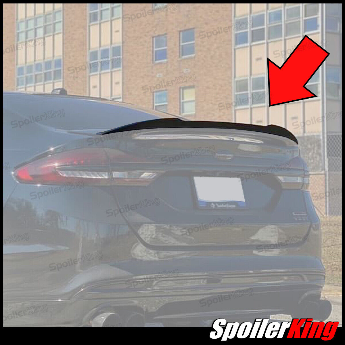 SpoilerKing 284FC Rear on add-on lip spoiler (Fits: Ford Fusion 2013-2021)