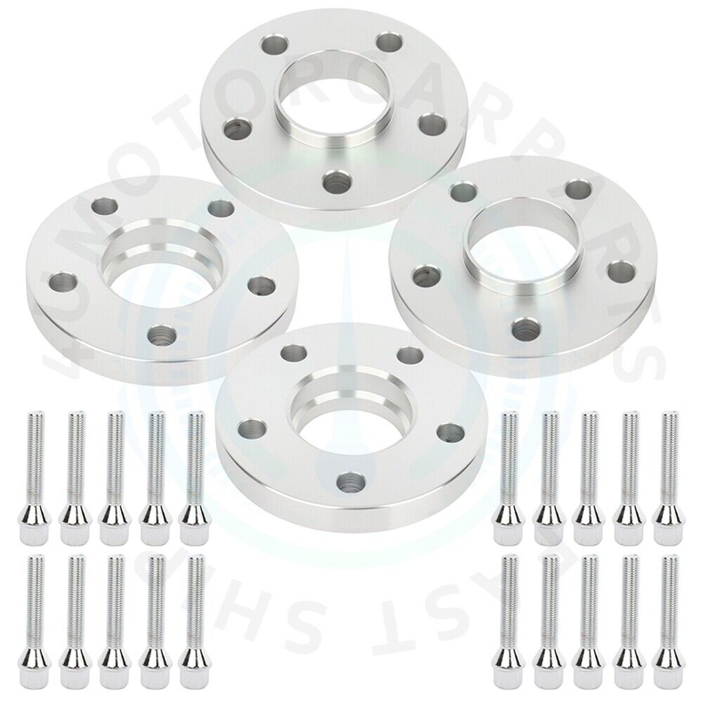 4Pcs Wheel Spacers 20mm thick 5x112 66.6mm 12x1.5 Studs Adapters Fits Mercedes