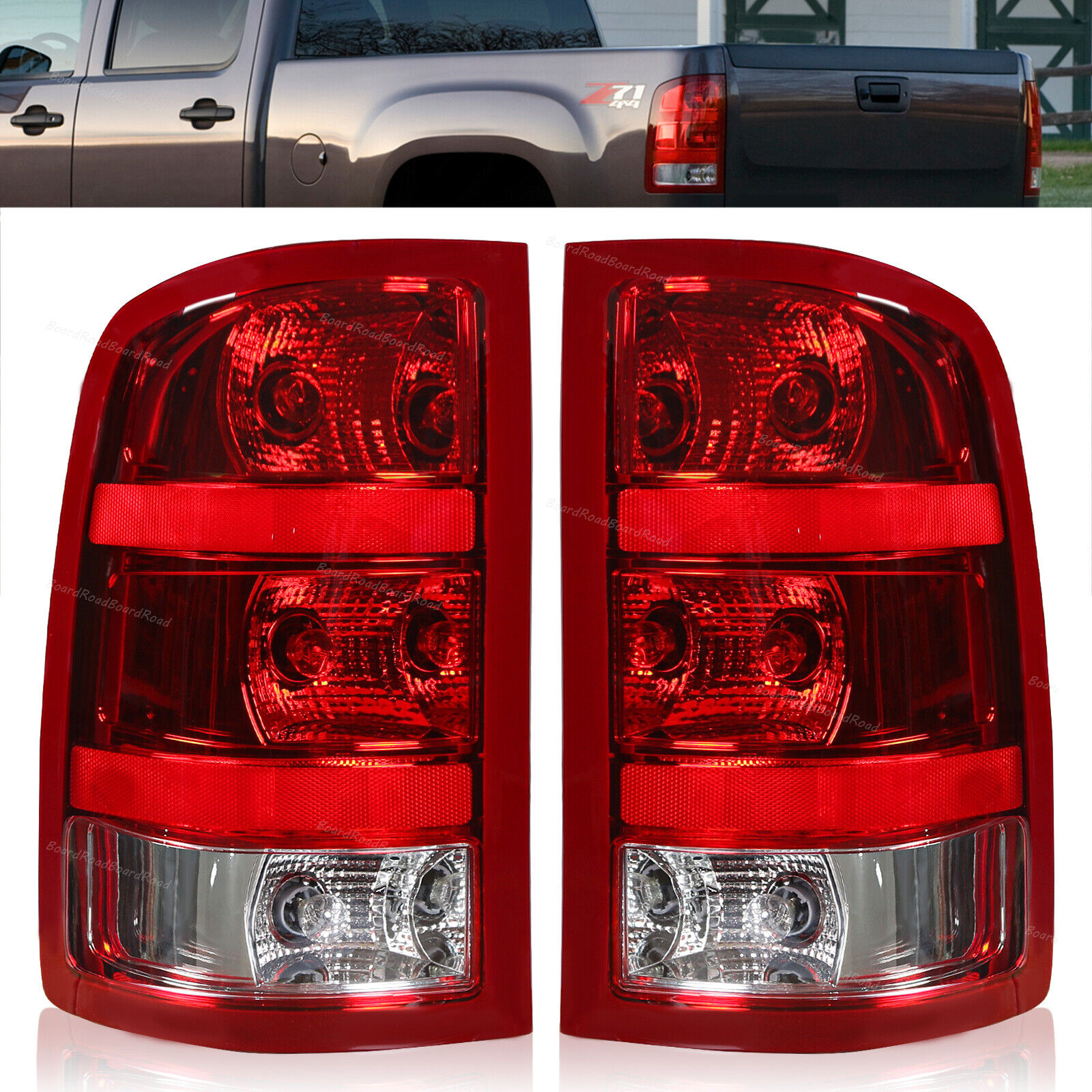 Left+Right Taillamp Fits 07-13 GMC Sierra 1500 2500 3500HD Rear Tail Light Set