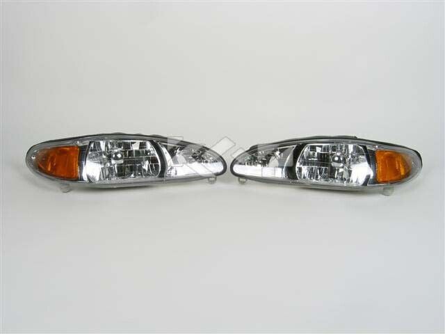 Replacement For Ford Escort Tracer 97-02 Head Light With Bulb Pair