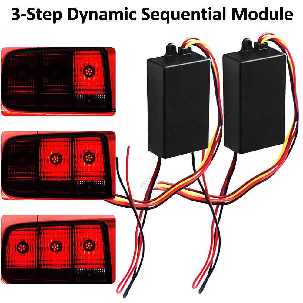 Chase Flash Module Boxes 3 Step Sequential Universal For Car Turn Signal Light