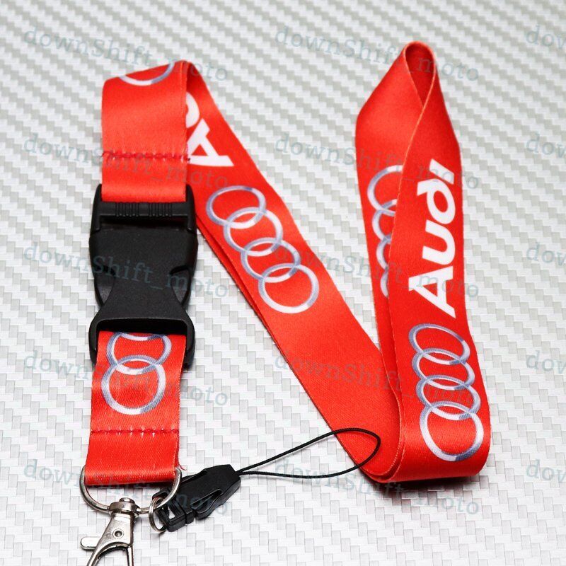 Lanyard Keyring Car Neck Strap Key Chains Cellphone for AUDI TDI RS4 RSS R8 A4