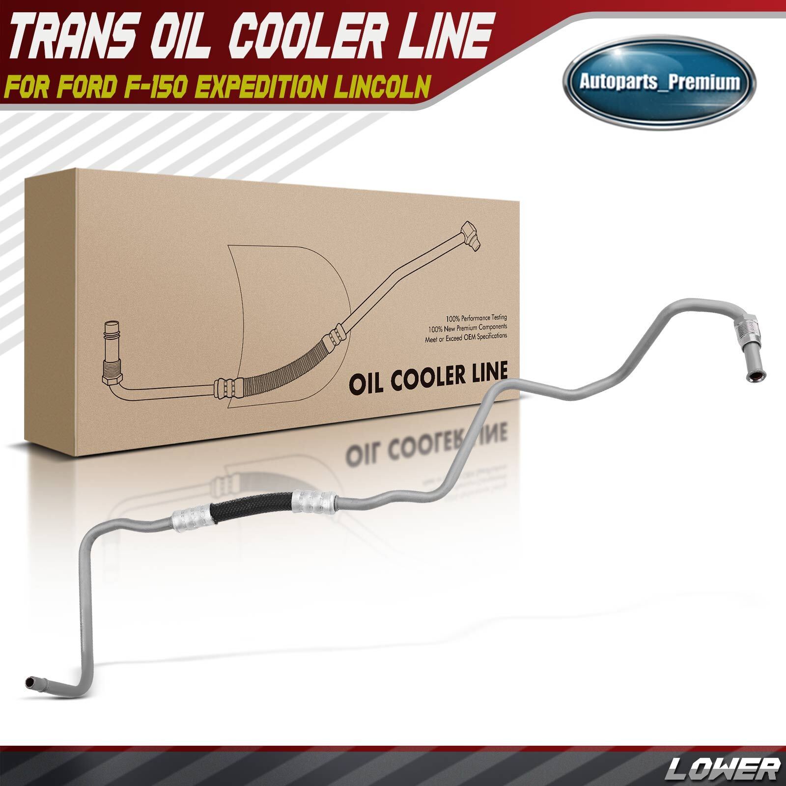 Transmission Oil Cooler Line for Ford F-150 Auxiliary Cooler to Radiator Lower