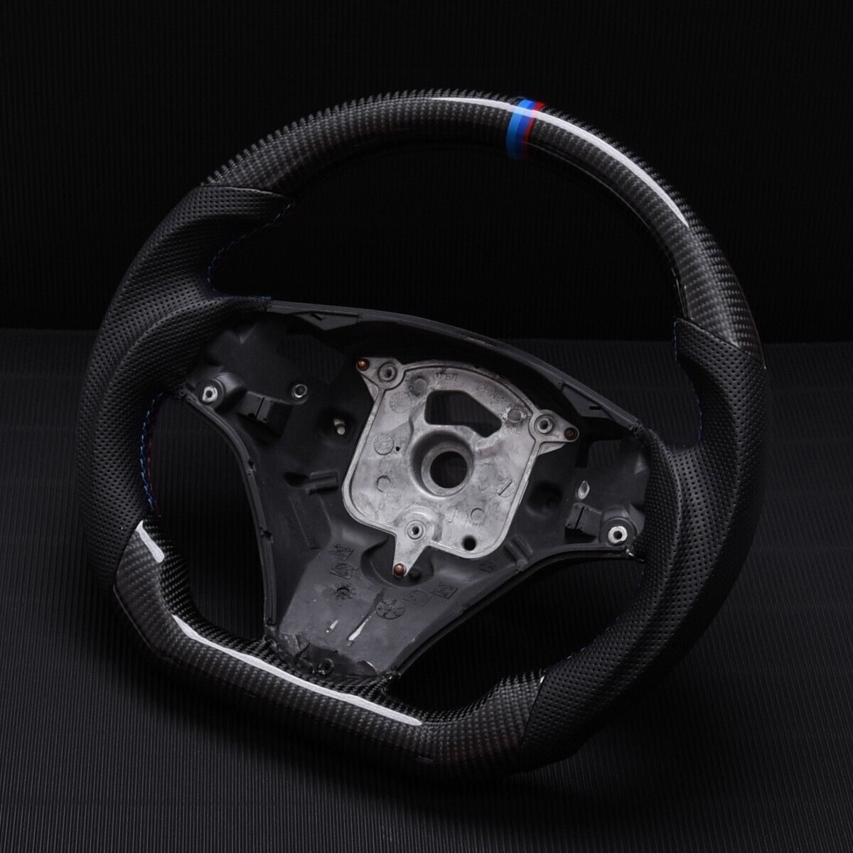 Real carbon fiber W/heated Steering Wheel BMW 1 3 Series E81 E82 87 E90 91 92 93