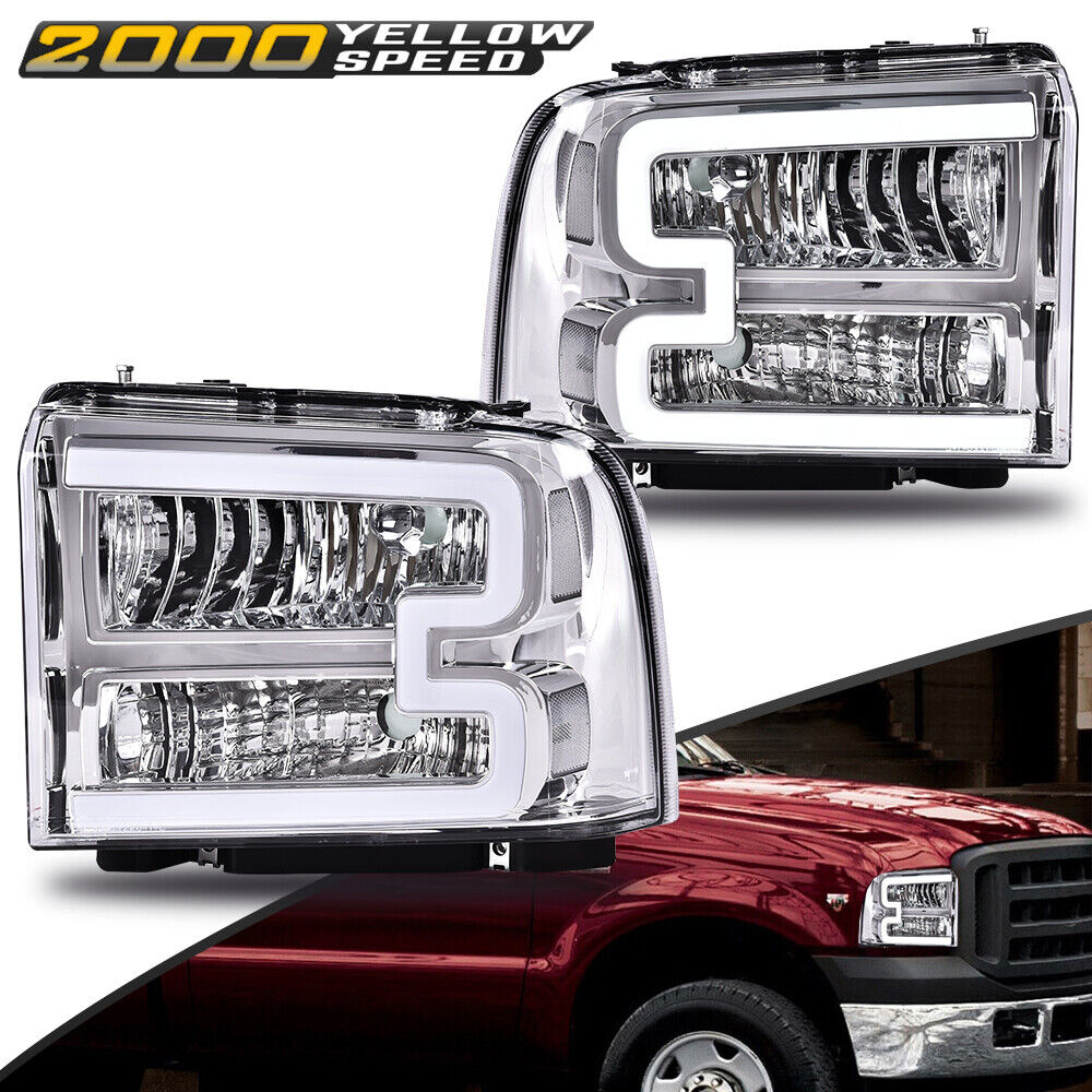 Fit For 2005-2007 F250 F350 F450 Super Duty Replacement LED Headlights Headlamps