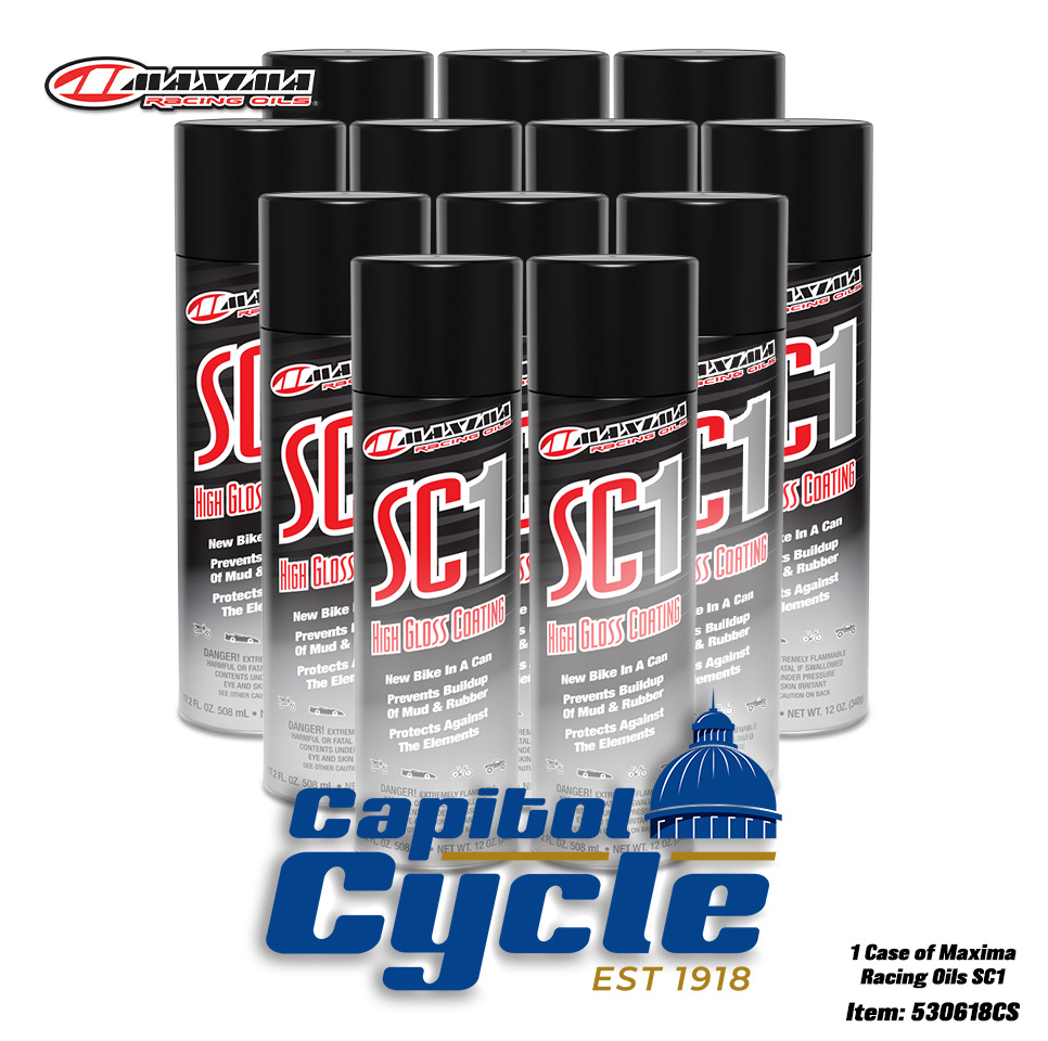 Maxima Racing Oils SC1 High Gloss Silicone Clear Coat 17.2oz. Spray Case/12 Pack