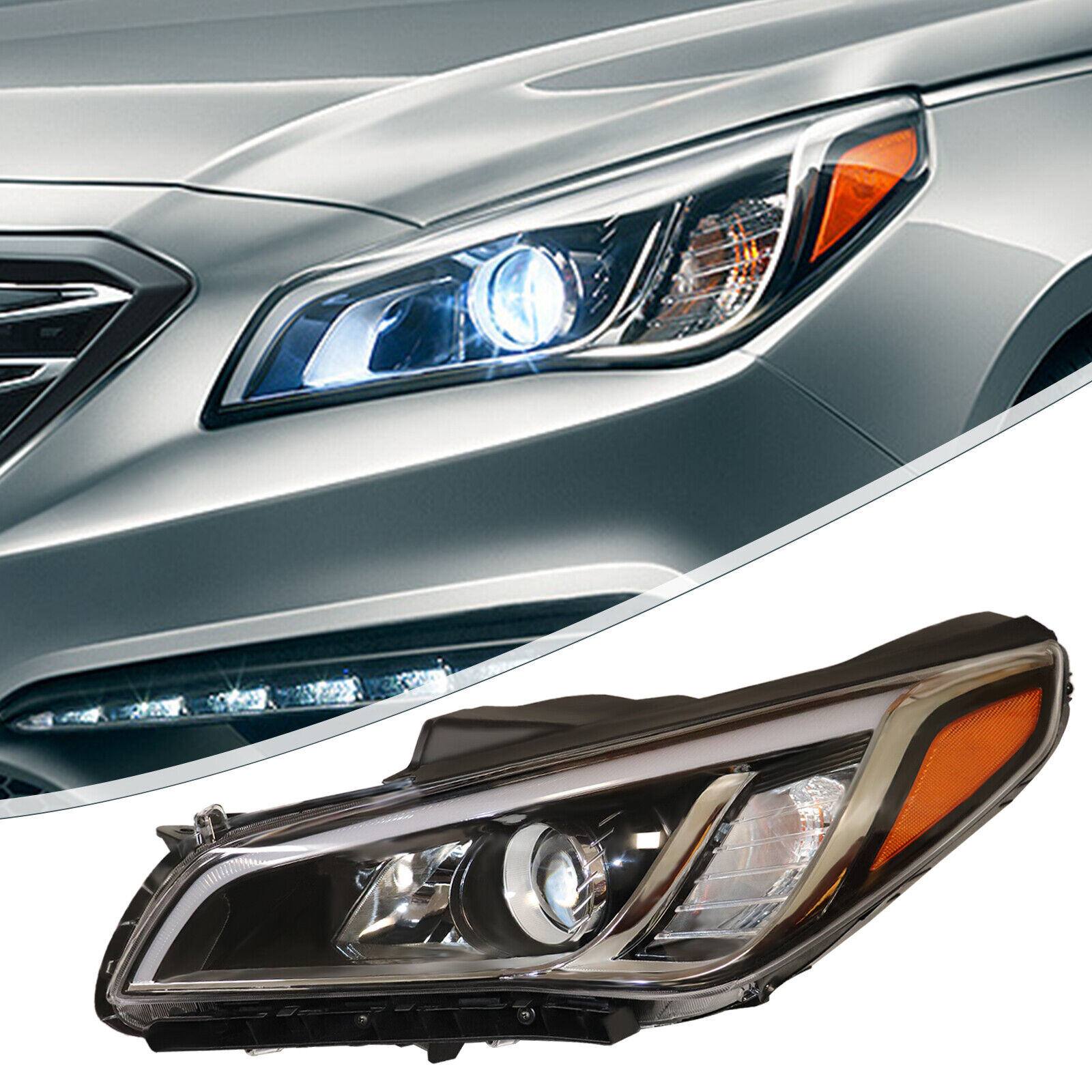 For 2015 2016 2017 Hyundai Sonata Headlight Headlamp Front Left Driver Side LH