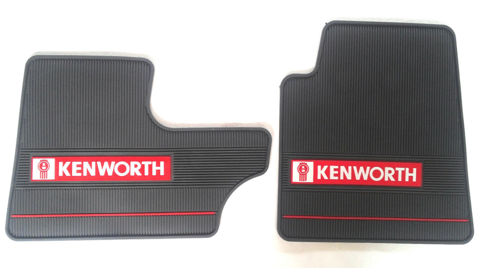 Kenworth OEM Gray Rubber Floor Mats W/Logo for T600/60 T800 W900 2006-2016   