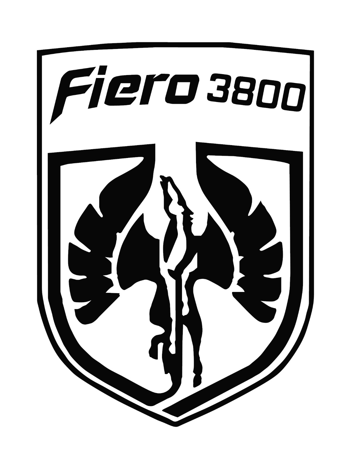 Pontiac Fiero Pegasus Emblem 3800 Vinyl Decal Your Color Choice Sticker