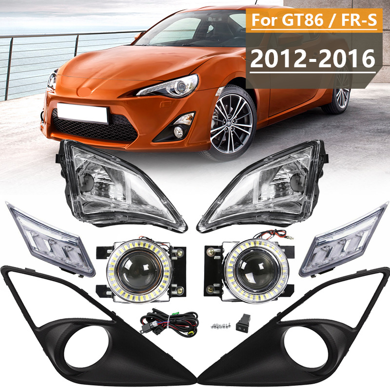 8PCS Clear Fog Light+Side Marker Lamp Fit Scion FR-S Toyota GT86 2012 2013-2016