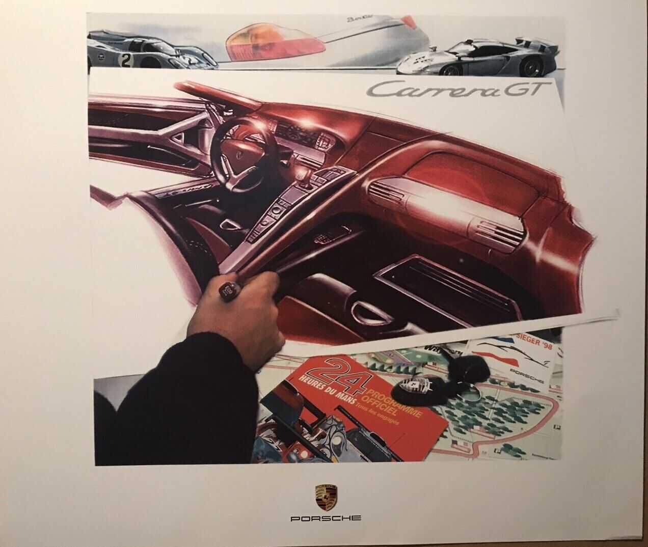 Porsche Carrera GT Design Series #23 Original Car PosterPrinted In Germany 🇩🇪