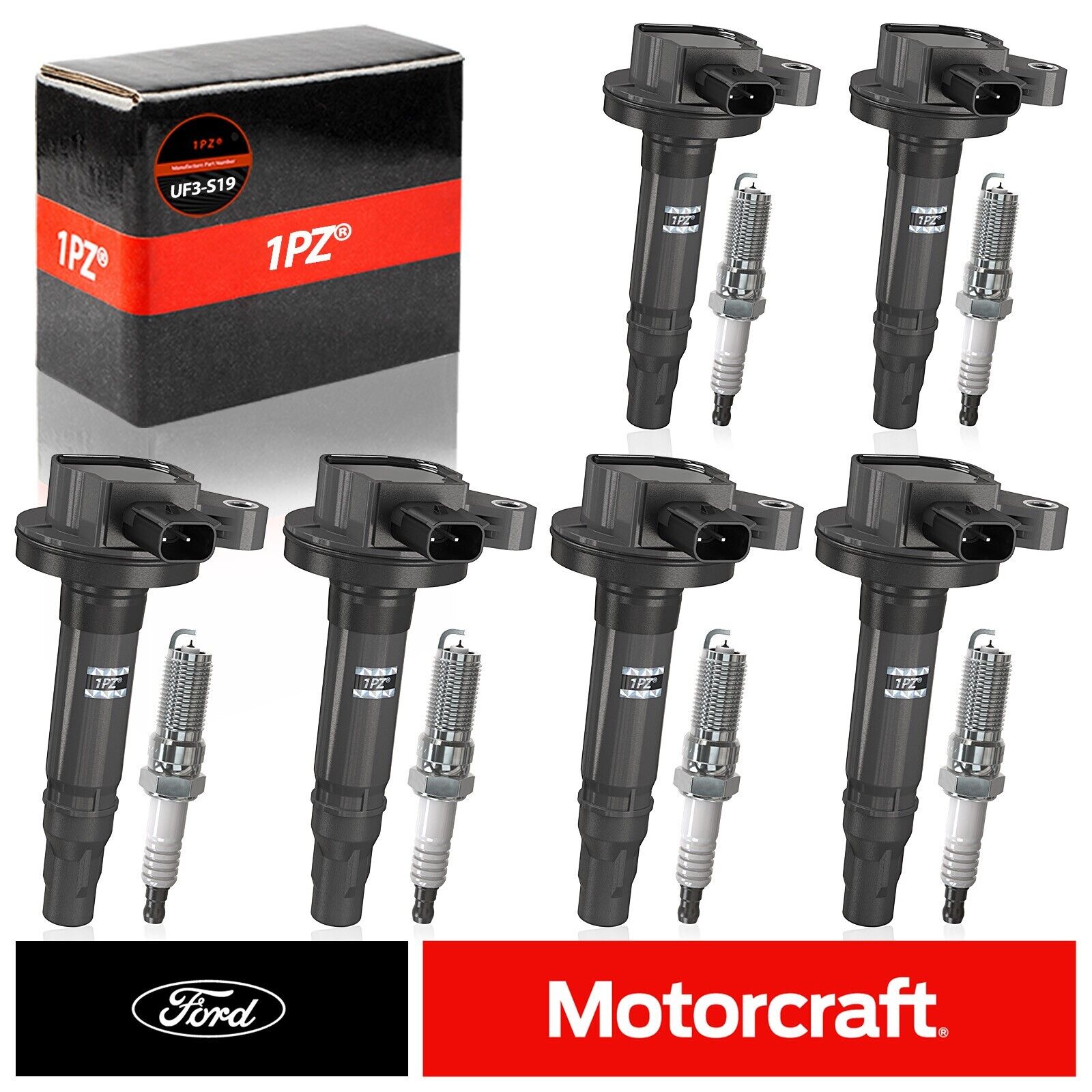 6 x OEM DG520 Motorcraft Ignition Coils For Ford 07-13 Lincoln Mercury 3.5L 3.7L