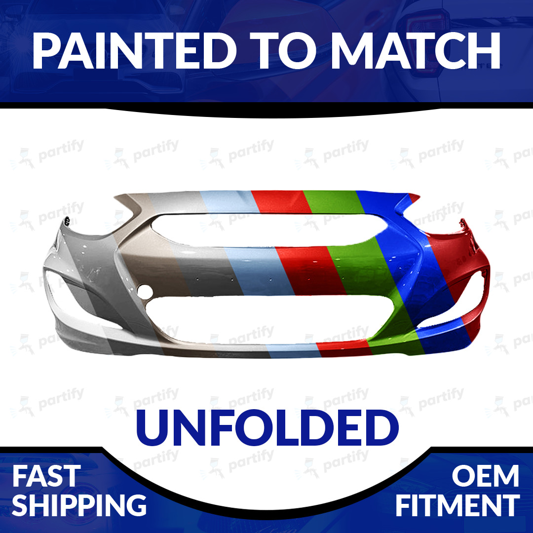 NEW Painted Unfolded Front Bumper For 2012 2013 Hyundai Accent Hatchback/ Sedan