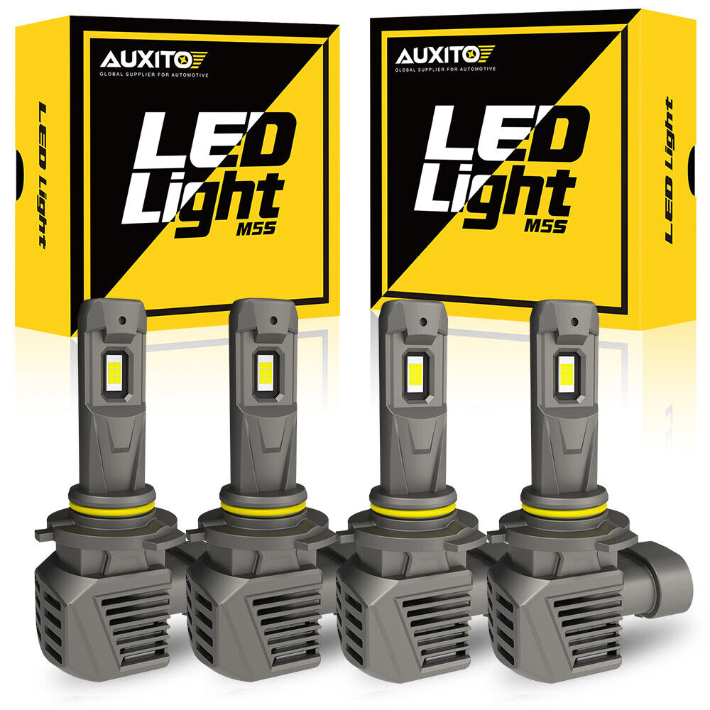 4/8X AUXITO 9005 9006 Combo Kit High Performance Headlight Bulbs 80000LM