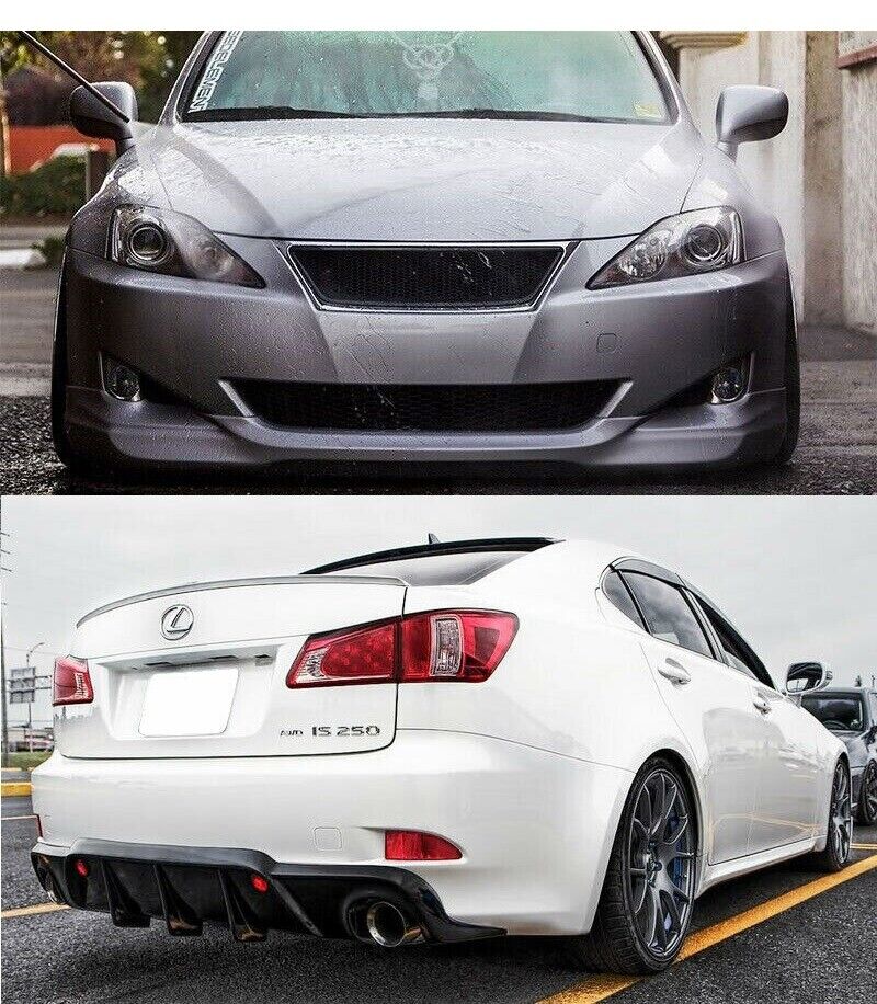 Combo Fits 06-08 Lexus IS250 IS350 INS Style Front Lip + DMR Style Diffuser Kit