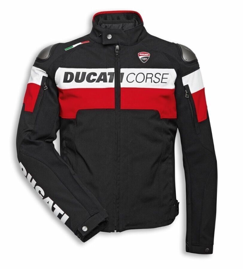 Men Ducati Corse Motorcycle Racing Jacket Textile Waterproof Motorbike Jacket,