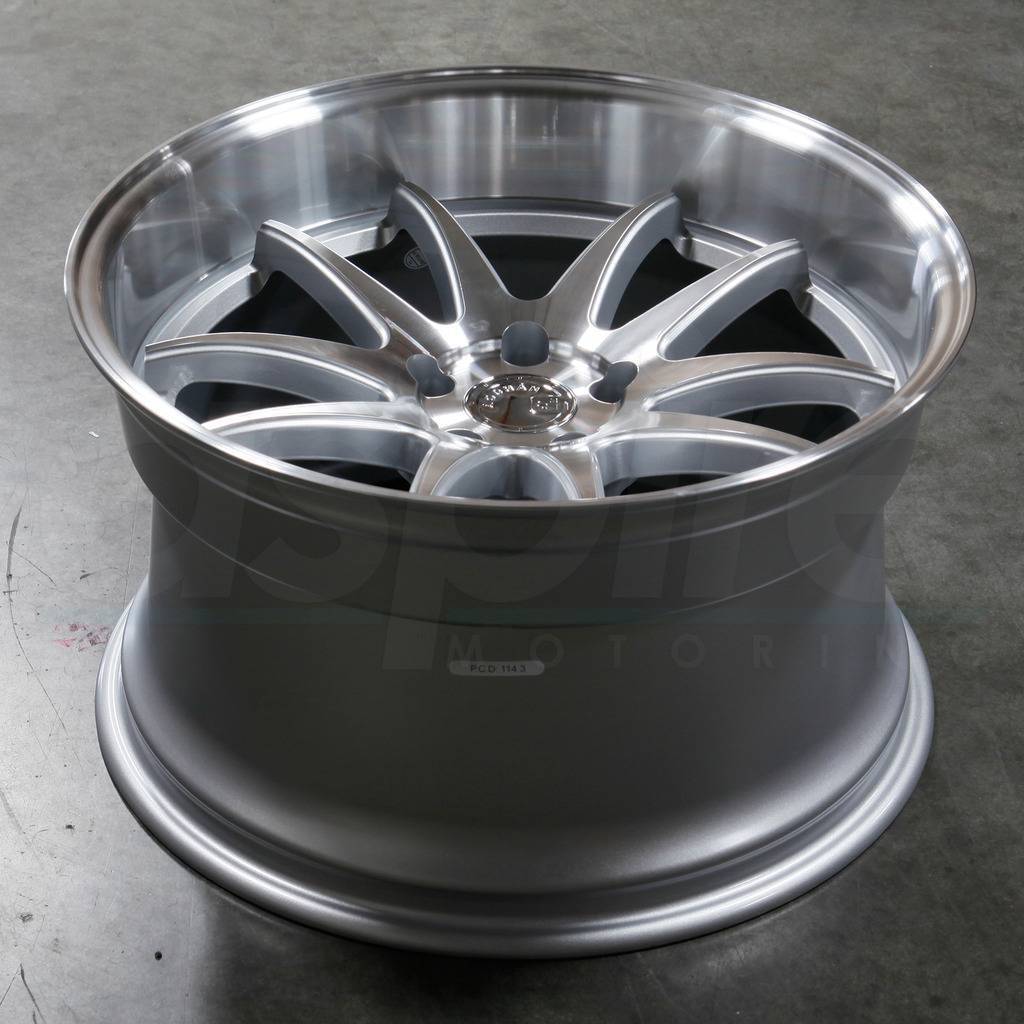 18x9.5/18x10.5 Silver Machined Wheels Aodhan DS02 DS2 5x114.3 15/22 (Set of 4)