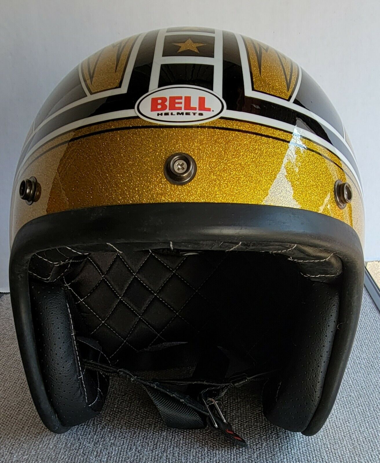 Bell Custom 500 Hurricane Helmet 3/4 Open Face Retro Motorcycle MED New w/Bag