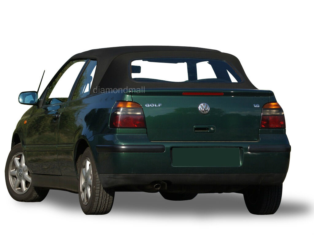 VW Volkswagen Golf Cabrio Cabriolet 1995-2001 Convertible Soft Top Black Vinyl