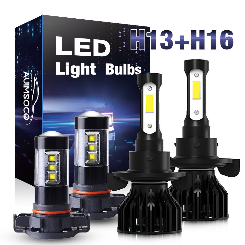 For Ford	Escape 2008-2012 Combo LED Headlight High+Low Beams & Fog Light Bulbs