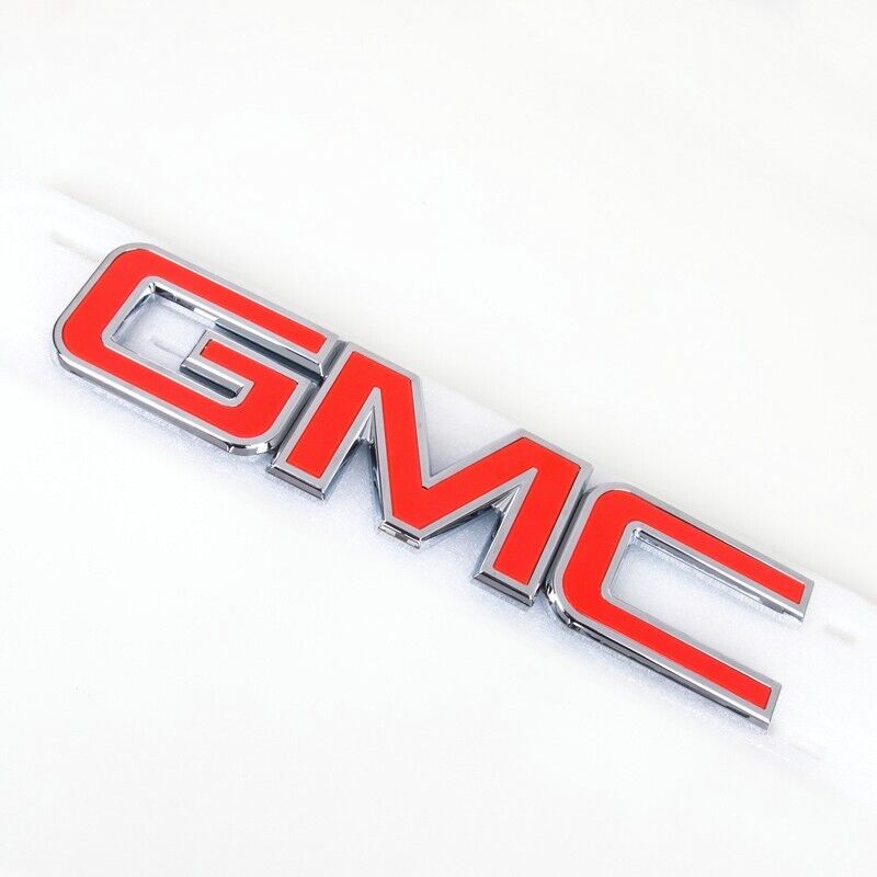 15-19 GMC Sierra Tailgate Letter Logo Emblem Adhesive Nameplate OEM Red