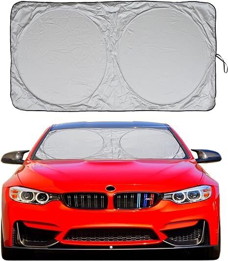 Car Windshield Sunshade with Storage Pouch by Shade Foldable Automotive Car Tru