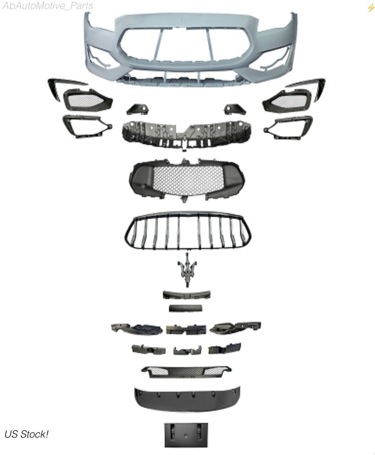2014-2024 Maserati Quattroporte Front Bumper Assembly Complete Kit Grille NEW