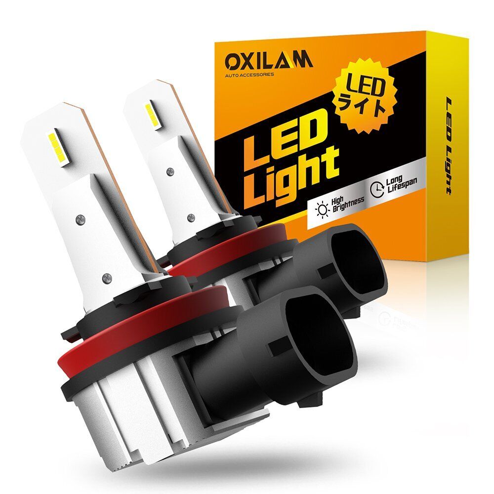 2X OXILAM H16 H8 LED Fog Driving Light H11 6000K Super Bright CANBUS ERROR FREE