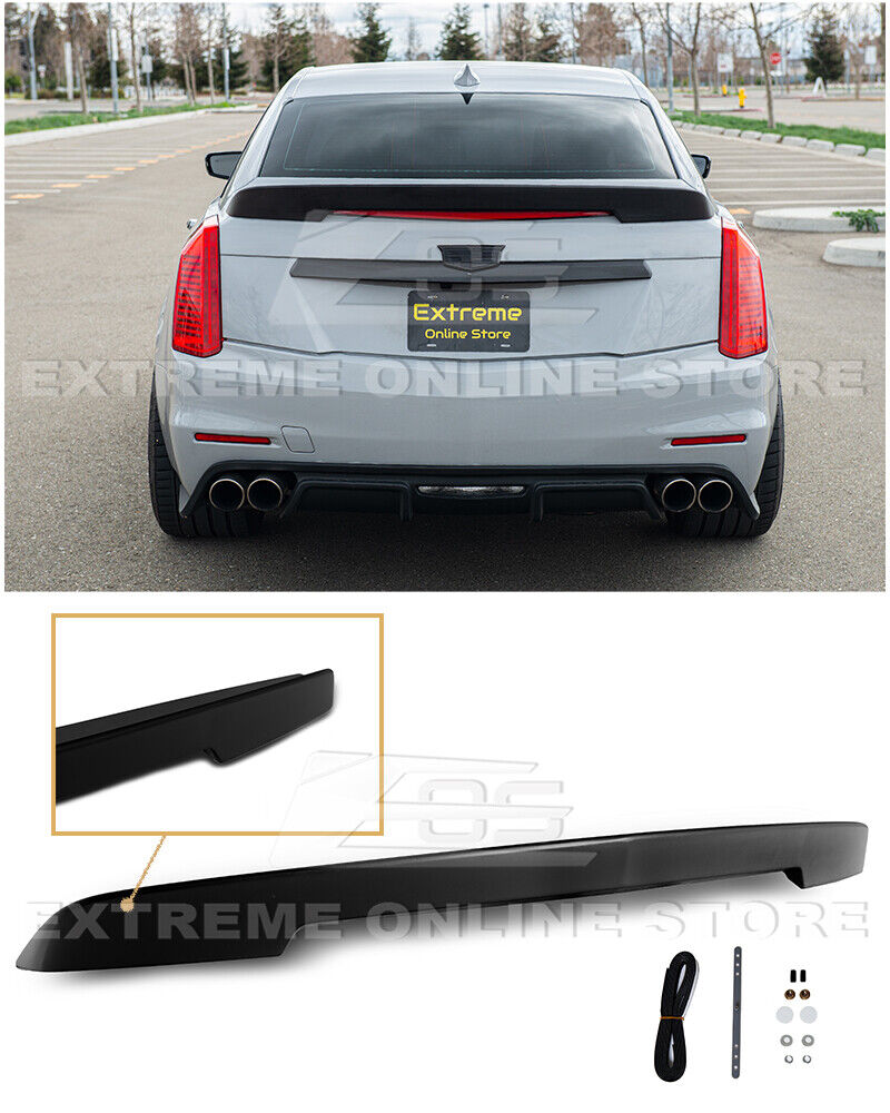 For 14-19 Cadillac CTS | Carbon Package ABS Plastic Rear Trunk Wing Spoiler  